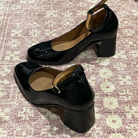 Bobbies Black Women's Ankle Strap Heels - Picture 6 of 10